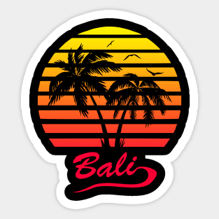 Bali 80s Sunset Sticker